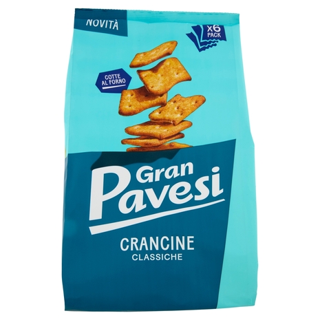 Gran Pavesi Crancine Classiche Snack Cotte al Forno 6 Pacchetti 180g