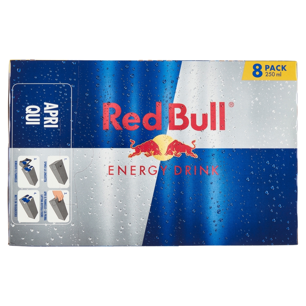 Red Bull Energy Drink, 250 ml (8 Lattine)