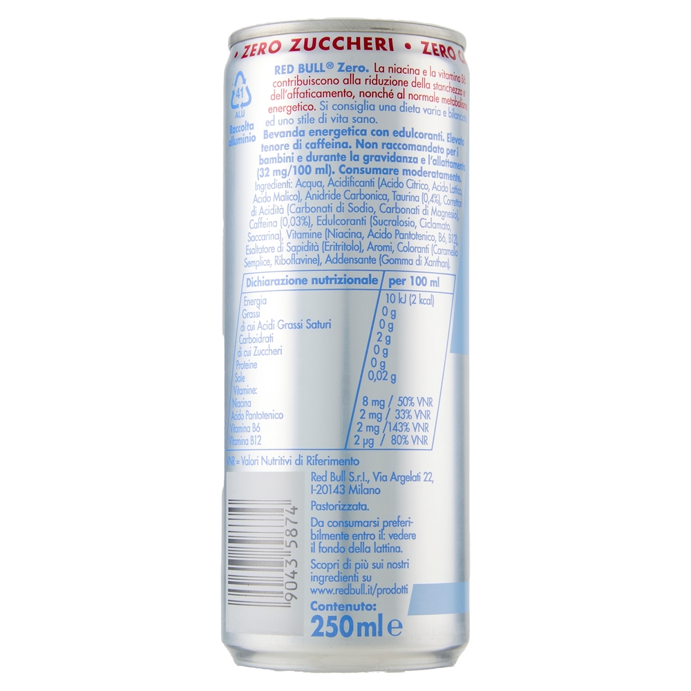 Red Bull Energy Drink, Zero Calorie, 250 ml