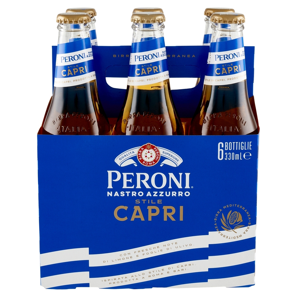 Peroni Nastro Azzurro Stile Capri 6 x 33 cl