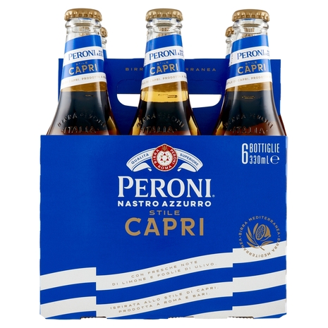 Peroni Nastro Azzurro Stile Capri 6 x 33 cl