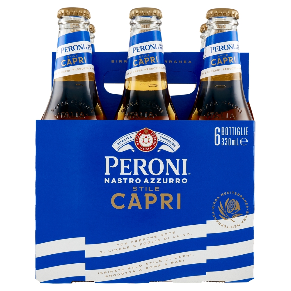 Peroni Nastro Azzurro Stile Capri 6 x 33 cl