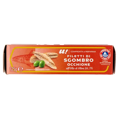 Filetti di Sgombro Occhione all'Olio di Oliva 26,5% U!