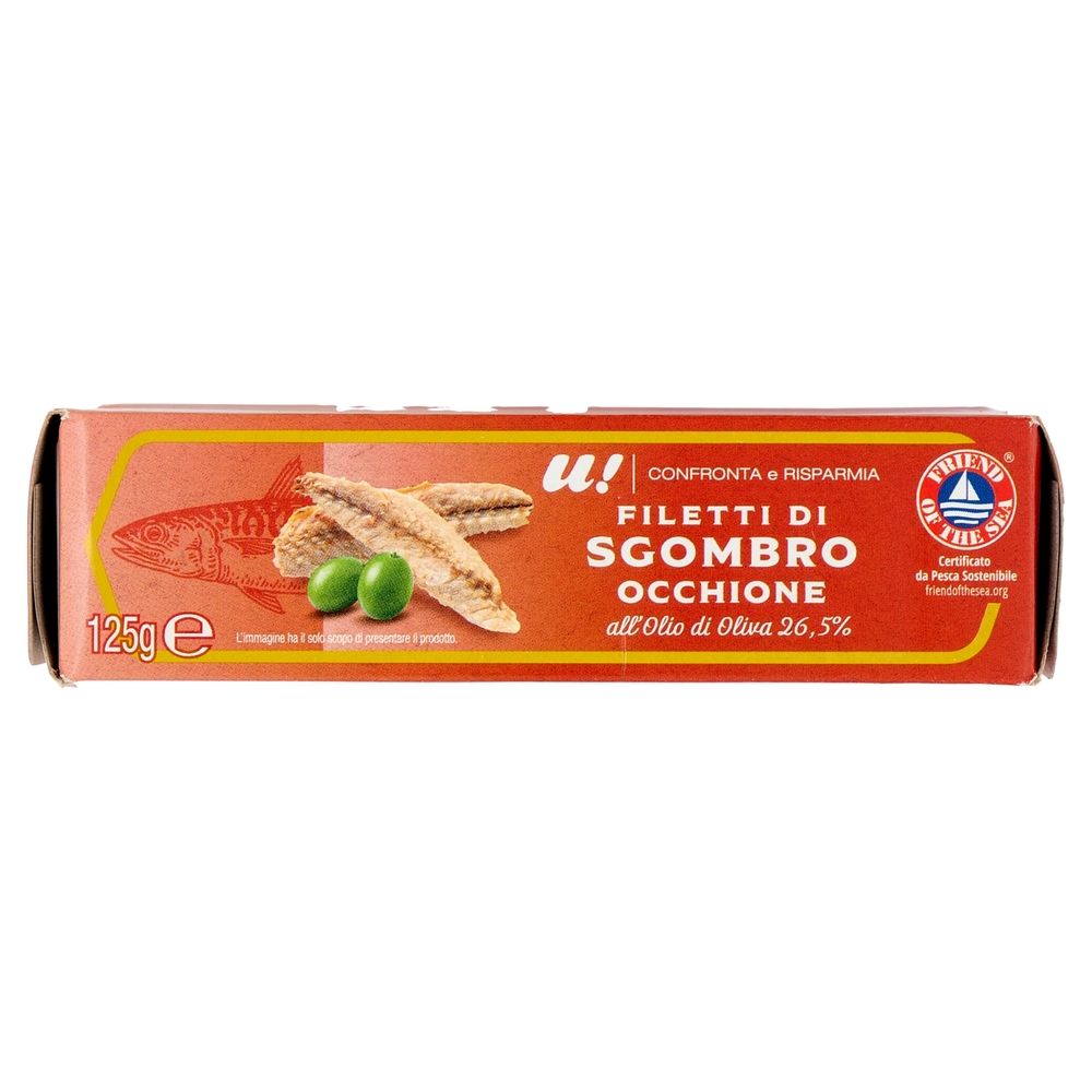 Filetti di Sgombro Occhione all'Olio di Oliva 26,5% U!