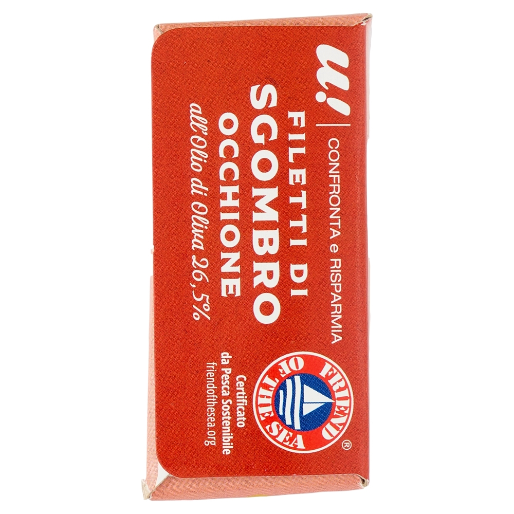 Filetti di Sgombro Occhione all'Olio di Oliva 26,5% U!