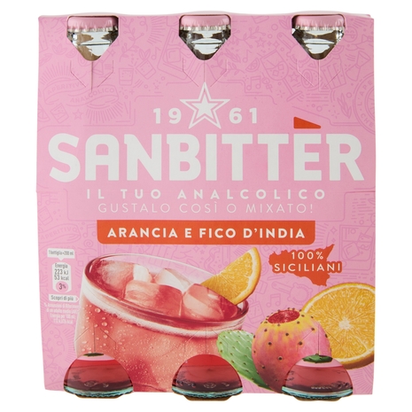 SANBITTÈR, Ispirazione Siciliana, Aperitivo Analcolico 3 x 20 cl