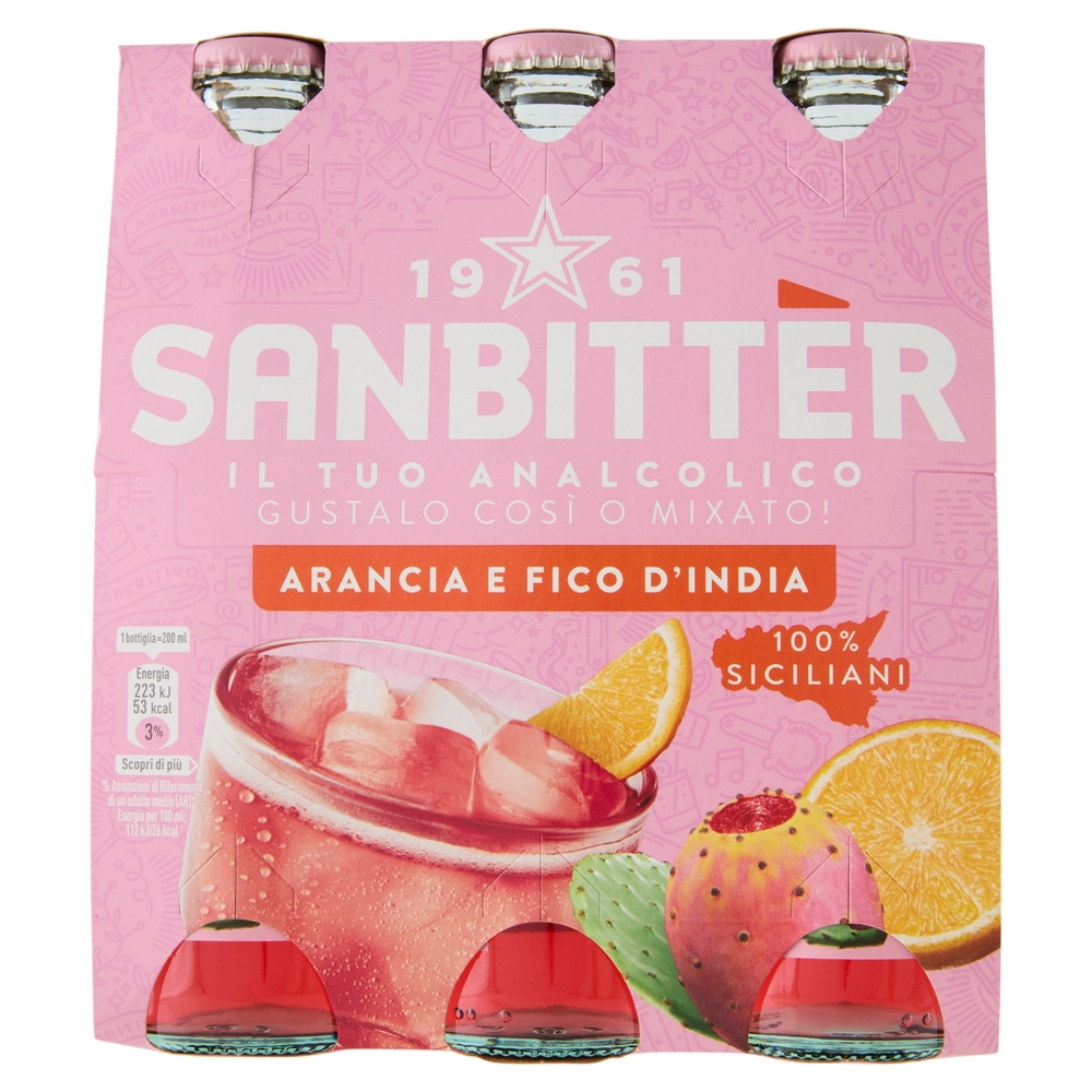 SANBITTÈR, Ispirazione Siciliana, Aperitivo Analcolico 3 x 20 cl