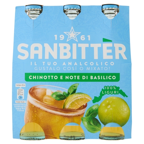 SANBITTÈR, Ispirazione Ligure, Aperitivo Analcolico 3 x 20 cl