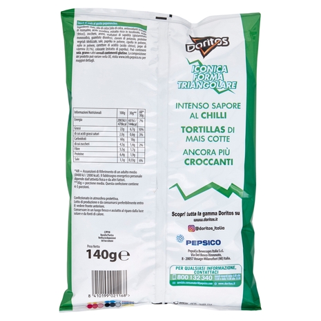 Doritos Chilli Peperoncino Piccante 140 g