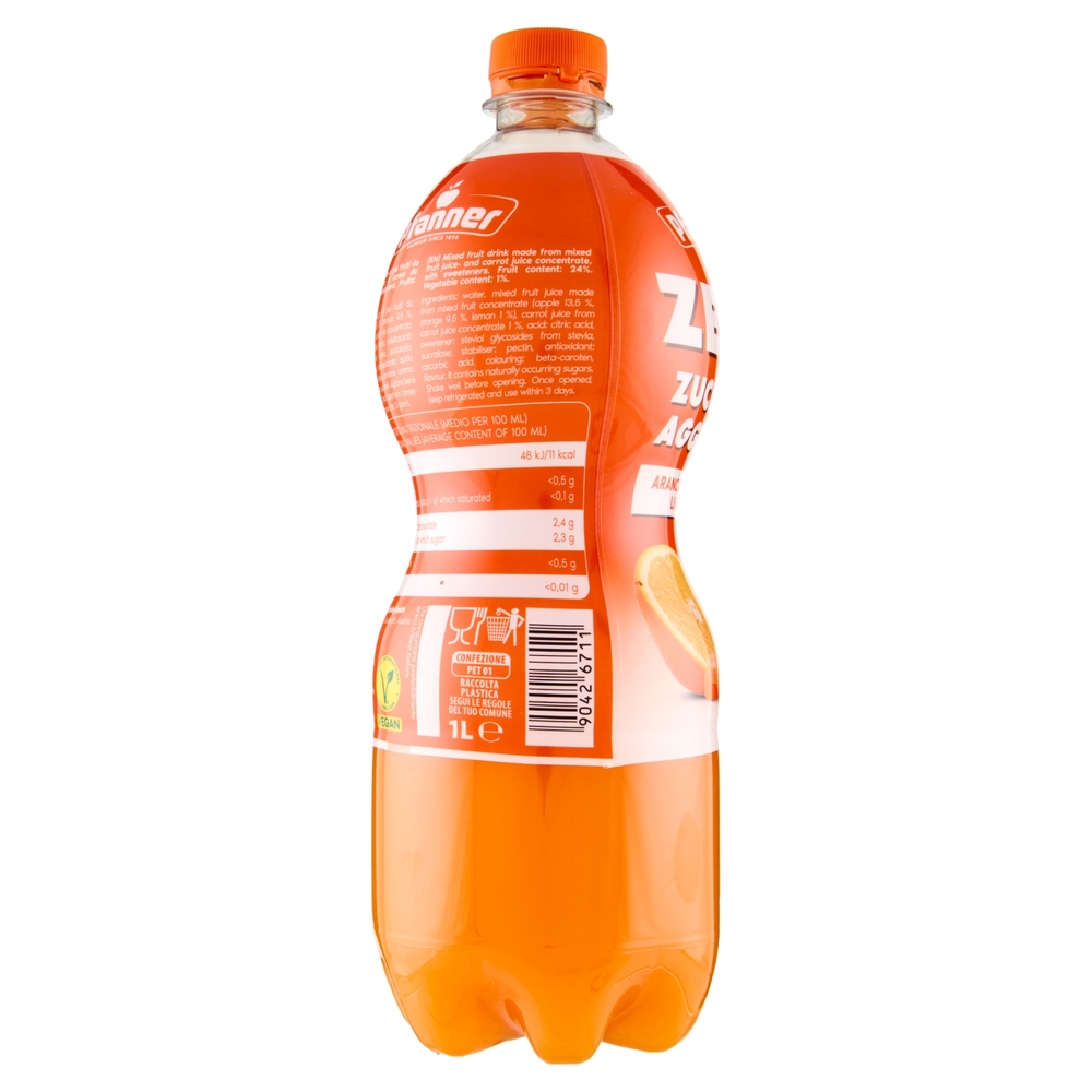 Pfanner Zero Zuccheri Aggiunti Arancia Carota Limone 1 L