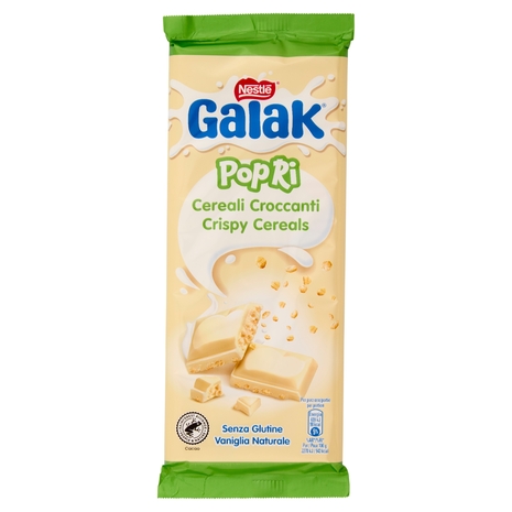 GALAK PoPri Tavoletta Cioccolato Bianco con Cereali Croccanti 90g