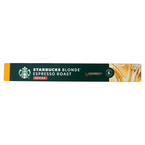 STARBUCKS Decaf Blonde Espresso Roast by Nespresso Caffè Decaffeinato 10 capsule 55 g