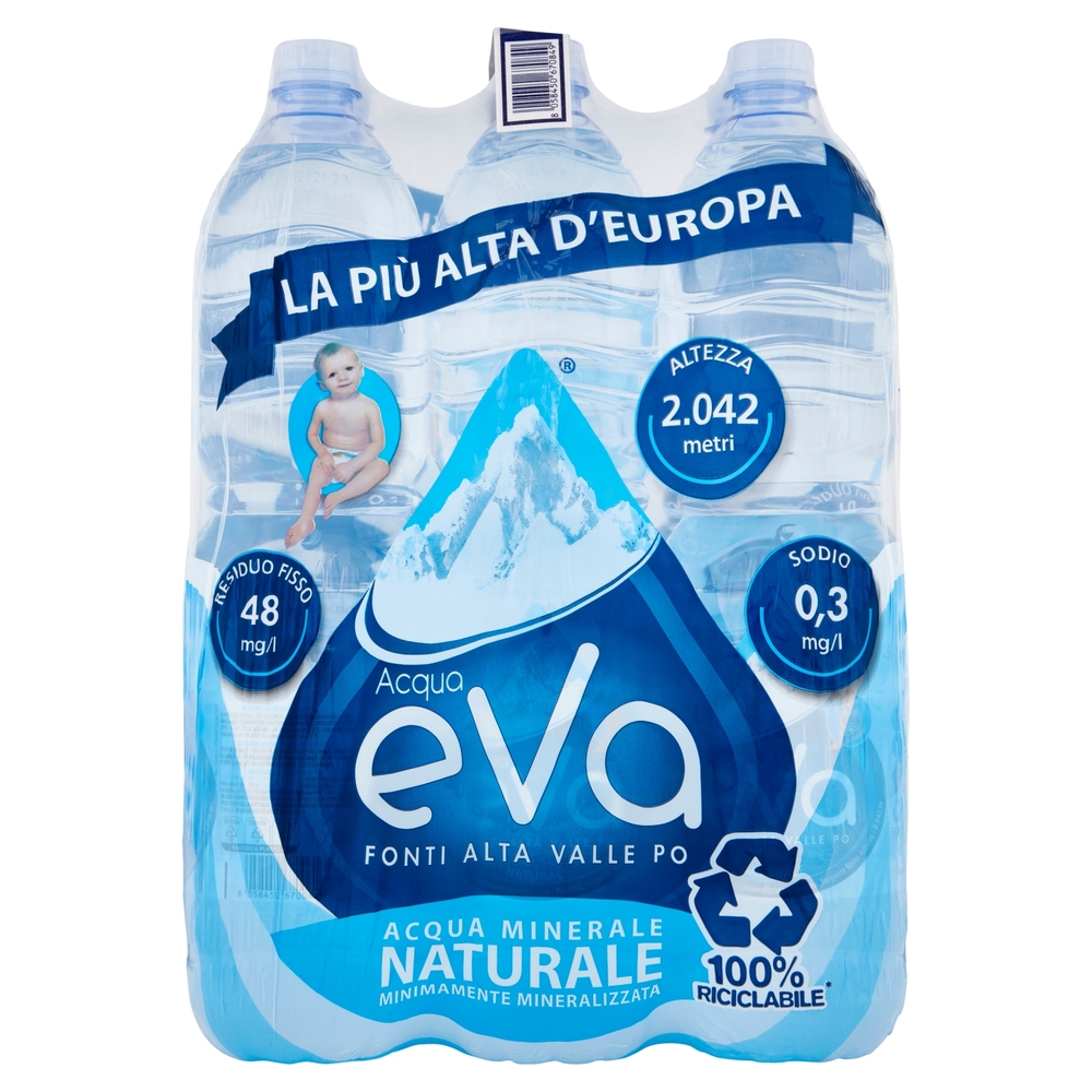 Acqua eva Acqua Minerale Naturale 6 x 1,5 L