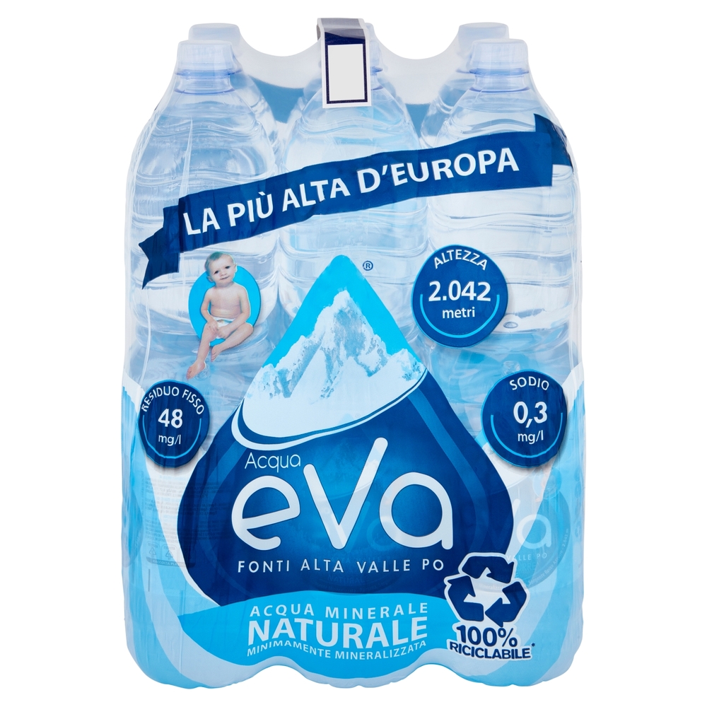 Acqua eva Acqua Minerale Naturale 6 x 1,5 L