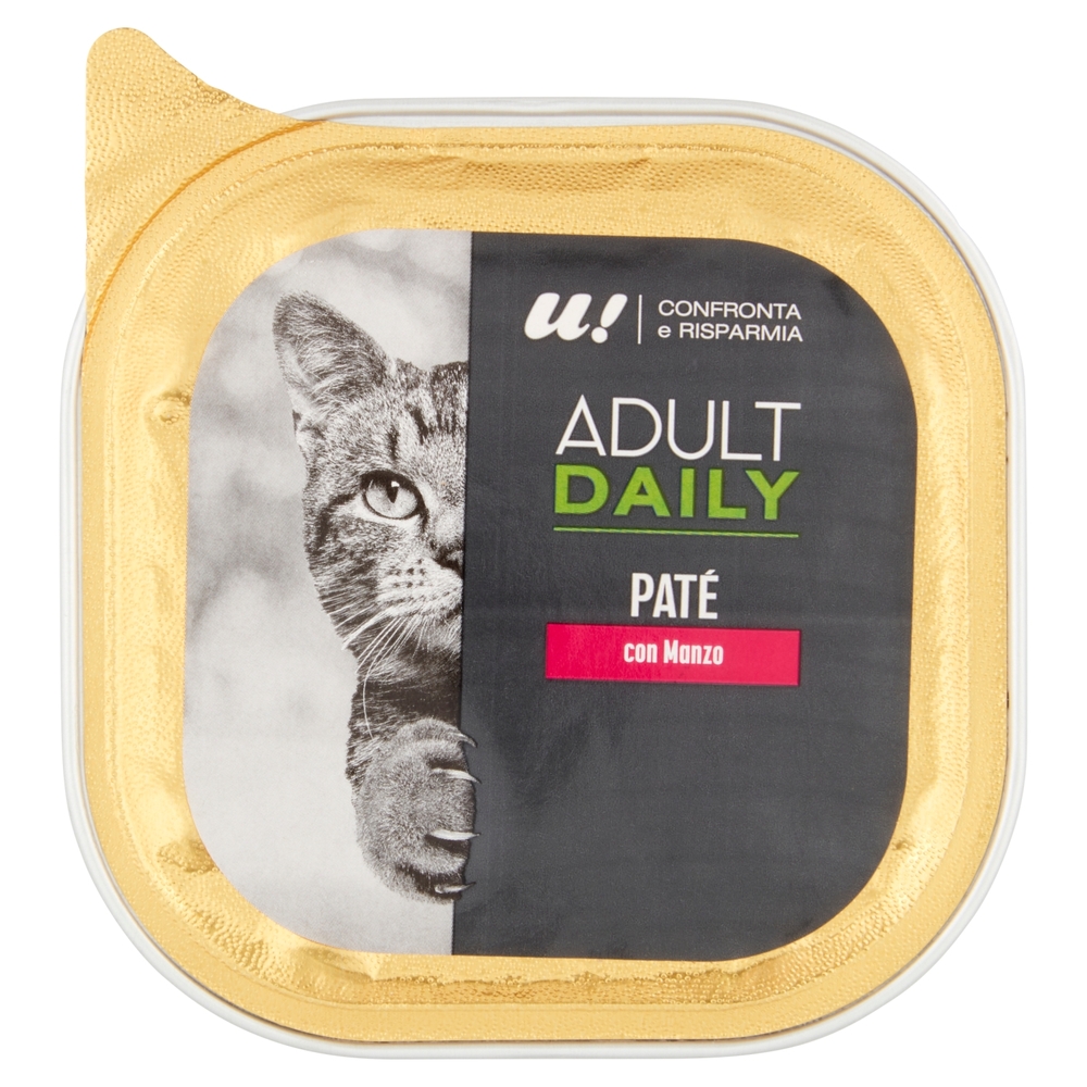 Paté Gatto Adulto con Manzo U! Confronta e Risparmia