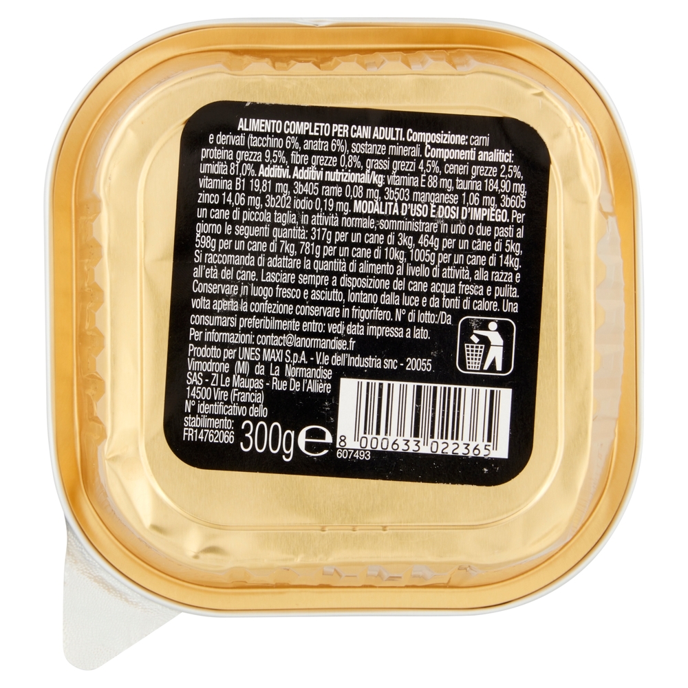 Patè Cane Adulto Taglia Piccola con Tacchino e Anatra U! Confronta e Risparmia