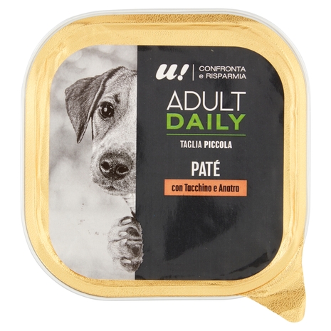 Patè Cane Adulto Taglia Piccola con Tacchino e Anatra U! Confronta e Risparmia
