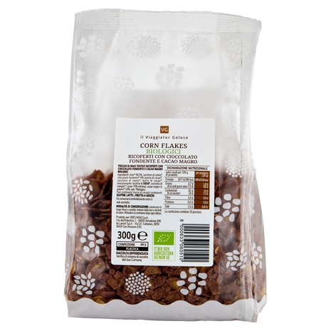 Corn Flakes Ricoperti con Cioccolato Fondente BIO Il Viaggiator Goloso