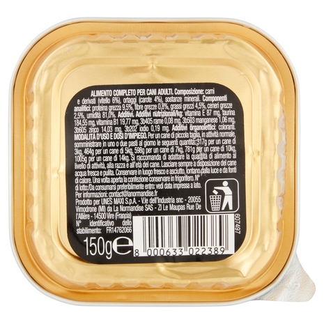 Patè Cane Adulto Taglia Piccola con Vitello e Carote U! Confronta e Risparmia