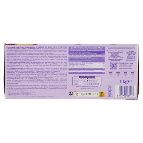 Bauli la Colomba di Verona Zero Canditi con Glassa e Mandorle 1 kg