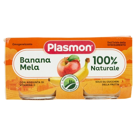 Plasmon Omogeneizzato Banana Mela 2 x 80 g