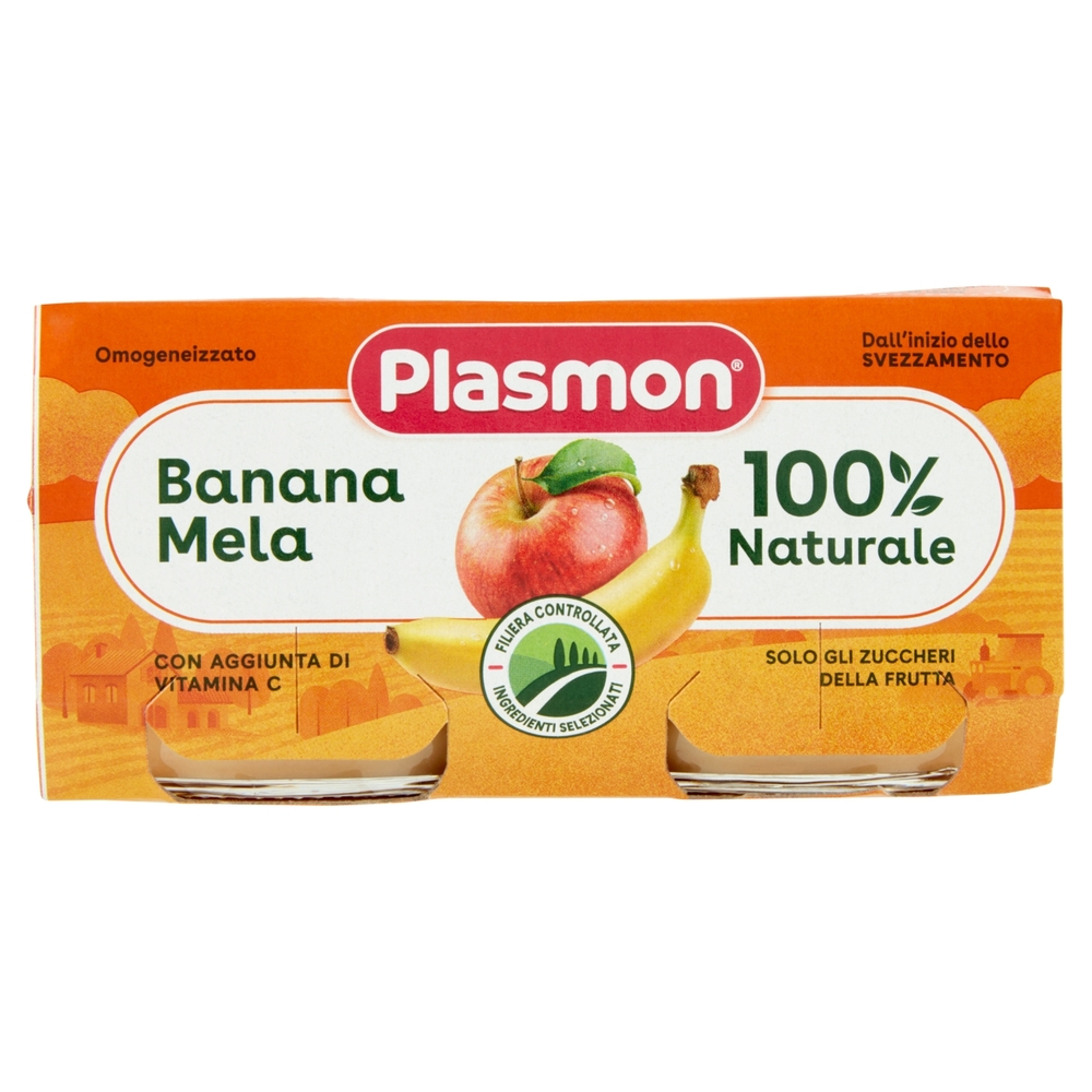 Plasmon Omogeneizzato Banana Mela 2 x 80 g