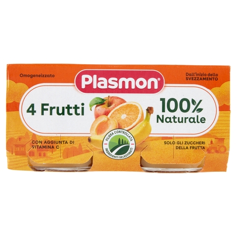 Plasmon Omogeneizzato 4 Frutti 2 x 80 g