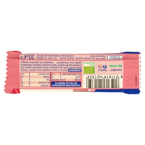 MELLIN Barretta, Gusto Lamponi Avena e Uvetta, Biologico, Senza Glutine, dal 12° Mese, 20g