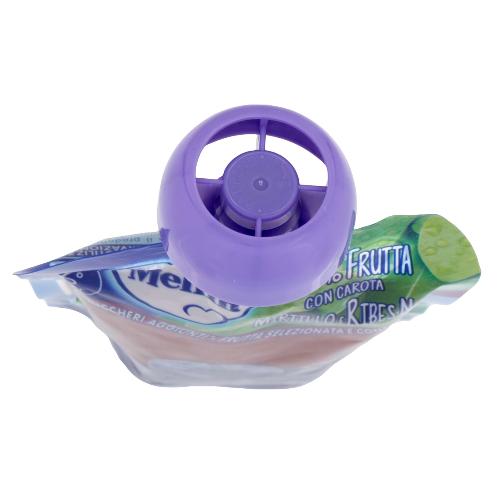 MELLIN Merenda di Frutta 100% Mirtillo e Ribes Nero Pouch 90 g