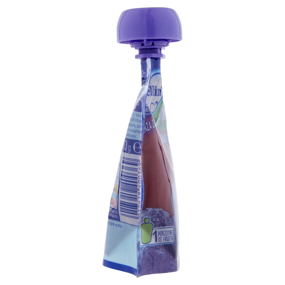 MELLIN Merenda di Frutta 100% Mirtillo e Ribes Nero Pouch 90 g