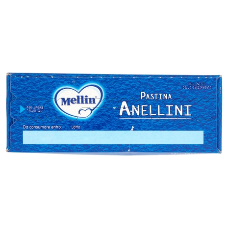 MELLIN Pastina 100% Naturale Anellini con farina Grano Tenero 320 g
