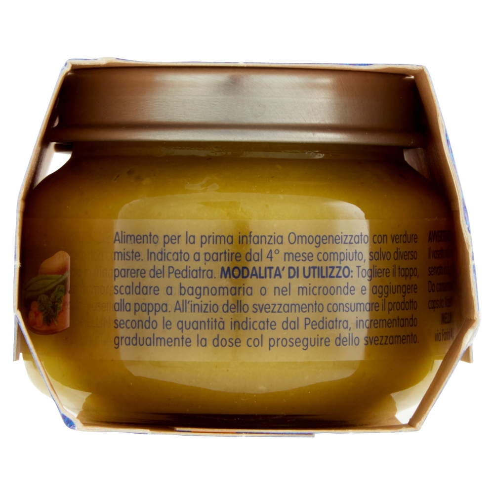 Mellin Verdure Miste 100% Naturale Omogeneizzato 2 x 80 g