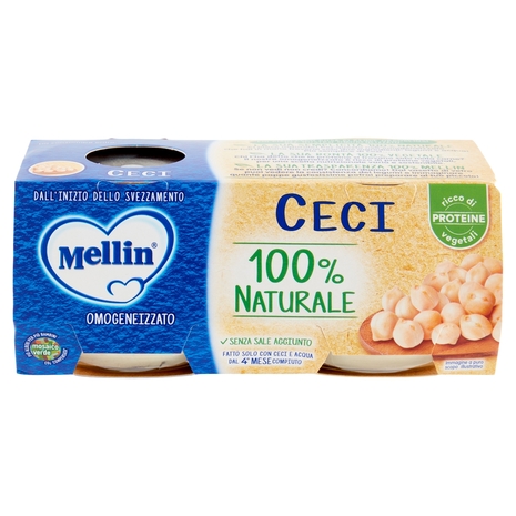 Mellin Ceci 100% Naturale Omogeneizzato 2 x 80 g
