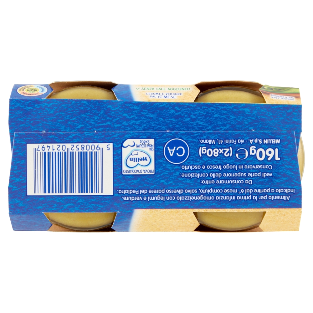 Mellin Primi Legumi 100% Naturale Omogeneizzato 2 x 80 g