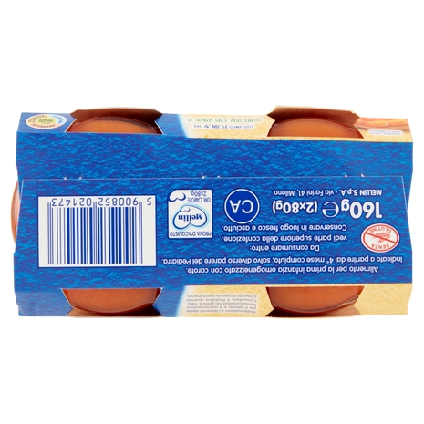 Mellin Carote 100% Naturale Omogeneizzato 2 x 80 g