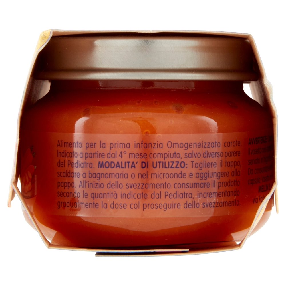 Mellin Carote 100% Naturale Omogeneizzato 2 x 80 g