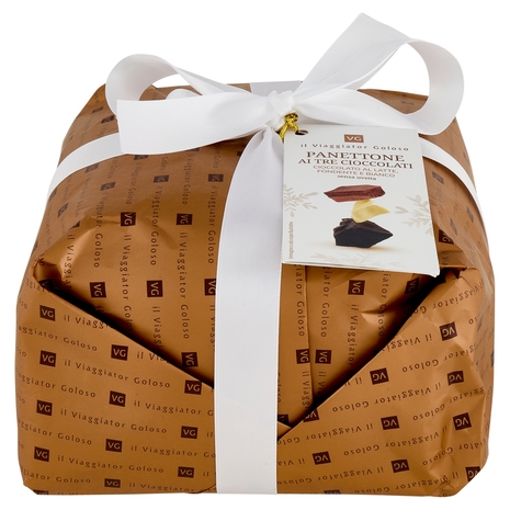 Panettone ai Tre Cioccolati Il Viaggiator Goloso
