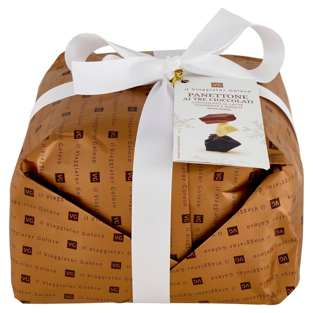 Panettone ai Tre Cioccolati Il Viaggiator Goloso