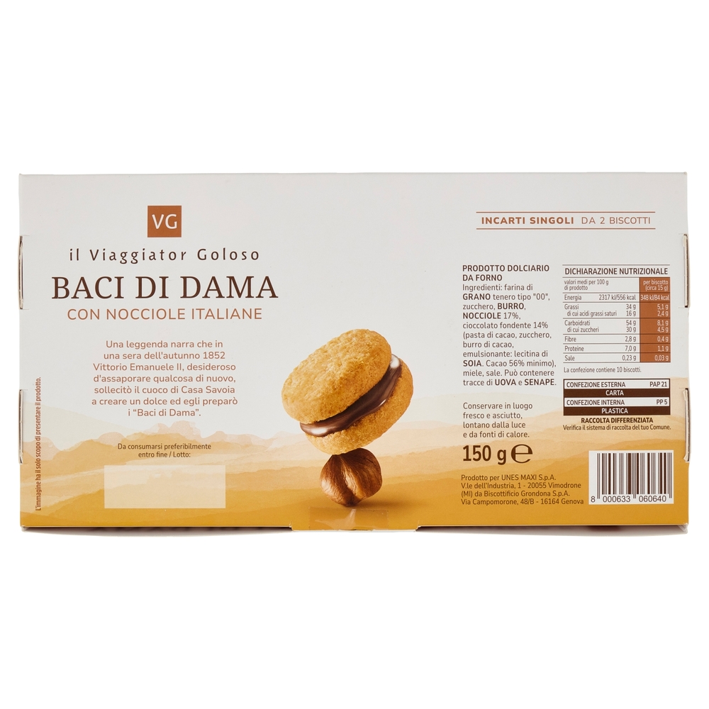 Baci di Dama Il Viaggiator Goloso
