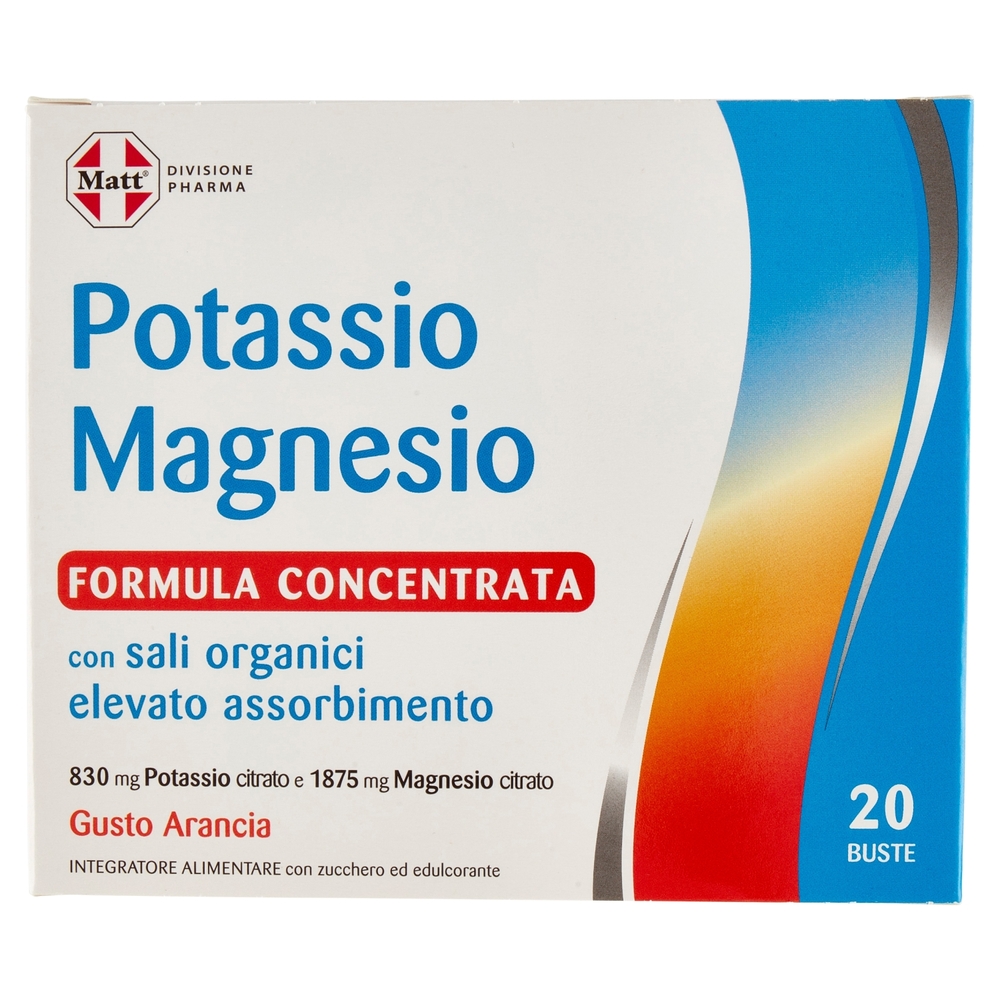 Matt Divisione Pharma Potassio Magnesio Formula Concentrata 20 Buste 100 g