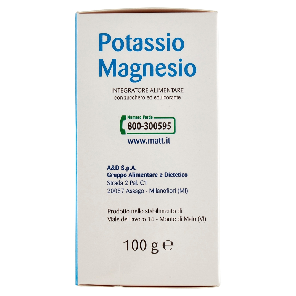 Matt Divisione Pharma Potassio Magnesio Formula Concentrata 20 Buste 100 g